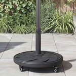vidaXL Pied de parasol 15.35 kg Noir Fer Circulaire
