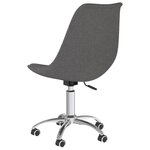 vidaXL Chaise pivotante de salle à manger Gris foncé Tissu