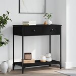 vidaXL Table console noir 75x34 5x75 cm bois d'ingénierie