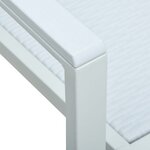 vidaXL Chaises de jardin lot de 4 Blanc Plastique Aspect de rotin