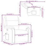 vidaXL Fauteuil inclinable de massage Rouge Similicuir