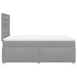 vidaXL Sommier à lattes de lit et matelas gris clair 120x190 cm tissu