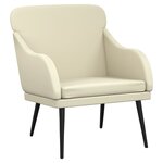 vidaXL Fauteuil Crème 63x76x80 cm Similicuir