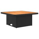 vidaXL Ensembles de meubles avec oreiller 7 Pièces Noir et Crème Rotin PE