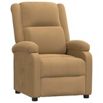vidaXL Fauteuil inclinable Marron Velours