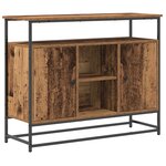 Buffet vidaXL en bois ancien 100x35x80 cm en bois aggloméré et acier