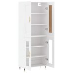 vidaXL Buffet haut Blanc 69 5x34x180 cm Bois d'ingénierie