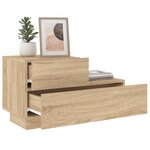 vidaXL Table de chevet avec lumières LED chêne sonoma 70x36x40 5 cm