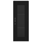 vidaXL Buffet haut Noir 34 5x34x180 cm Bois d'ingénierie