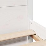 vidaXL Cadre de lit sans matelas blanc 120x190 cm bois de pin massif