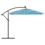 vidaXL Parasol de jardin avec mât en acier bleu 269x269x235 cm