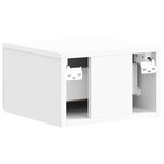 vidaXL Cabinet de chevet mural Blanc brillant 34 5 x 33 x 20 cm