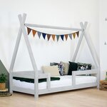 Lit cabane enfant NAKANA 120 x 190 gris clair
