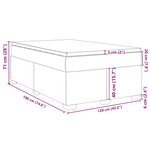 vidaXL Sommier à lattes de lit et matelas gris clair 120x190cm velours