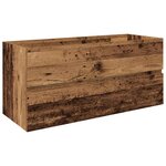vidaXL Meuble lavabo avec bassin et robinet intégrés vieux bois