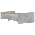vidaXL Cadre de lit gris béton 90x190 cm bois d'ingénierie