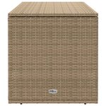 vidaXL Coffre à coussins d'extérieur beige 100x55x55 5 cm polyrotin