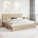 vidaXL Tête de lit Chêne Sonoma 200 cm Bois d'ingénierie