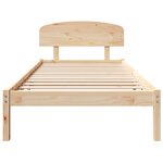 vidaXL Cadre de lit avec tête de lit 80x200 cm Pin massif