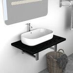vidaXL Meuble de salle de bain Noir 60x40x16 3 cm