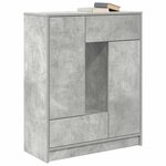 vidaXL Buffet avec tiroirs et portes gris béton 73x31x90 cm