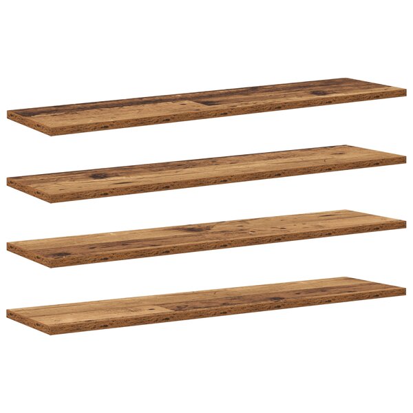 vidaXL Planche d'étagère à livres 4 Pièces Marron 100 x 40 x 1.5cm