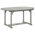 vidaXL Table de jardin Gris 200x100x75 cm Bois d'acacia massif