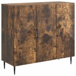 vidaXL Buffet Chêne fumé 89 x 34 5 x 80 cm Bois d'ingénierie