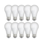 Lot de 10 ampoules led a60  culot e27  9w cons. (60w eq.)  lumière blanc chaud