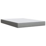 vidaXL Sommier à lattes de lit avec matelas Gris clair 140x190cm Tissu