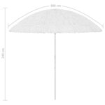 vidaXL Parasol de plage Hawaii Blanc 300 cm