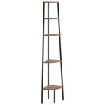 vidaXL Étagère d'angle 5 niveaux Marron foncé et noir 45 5x31 5x180 cm