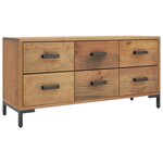 Banc banquette de rangement marron 110 x 30 x 45 cm bois de pin massif 02_0010794