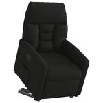 vidaXL Fauteuil inclinable noir tissu microfibre