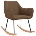 vidaXL Chaise à bascule Marron Tissu