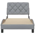 vidaXL Cadre de lit sans matelas gris clair 90x190 cm tissu