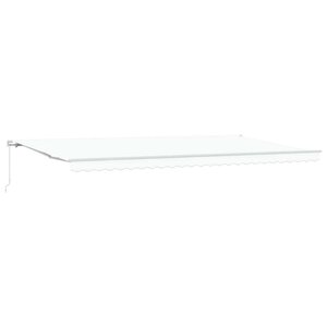 vidaXL Auvent Rétractable Blanc 600 × 300 cm Polyester et Aluminium