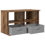 vidaXL Support de télévision avec tiroir Bois ancien 79 x 40 x 48 cm