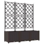 vidaXL Cache-pot de jardin 3 Pièces Marron 120 x 40 x 143 cm Acier