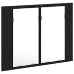 vidaXL Armoire de toilette avec miroir Chêne noir 60 x 12 x 45 cm