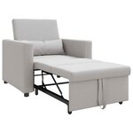 vidaXL Canapé Lit Simple Gris nuage 90 x 165 x 87 cm tissu
