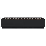 vidaXL Cadre de lit avec LED sans matelas noir 75x190 cm
