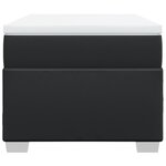 vidaXL Sommier à lattes de lit avec matelas Noir 100x200 cm Similicuir