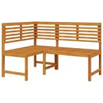 vidaXL Ensemble de banc de jardin 3 Pièces Marron Bois d'acacia massif