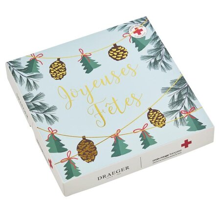 Lot de 6 cartes de voeux avec enveloppe  coffret croix-rouge joyeuses fêtes - guirla - draeger paris