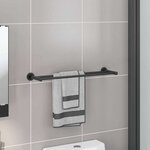 vidaXL Porte-serviettes Noir 61 x 14.5 x 5 cm Acier inoxydable
