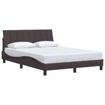 vidaXL Cadre de lit sans matelas Hanko marron foncé 140x200 cm tissu