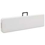 vidaXL Bancs de jardin pliables 2 Pièces 180 cm PEHD Blanc