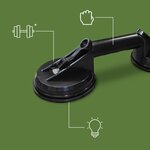 Pack and move - Lot 2 Ventouse Déménagement - Poignées Ventouses - Capacité 50KG - Ventouse Carrelage  Vitres  Réfrégirateur - Déplacement Facile