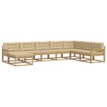 vidaXL Ensemble de canapés d'extérieur 8 Pièces Blanc et Beige